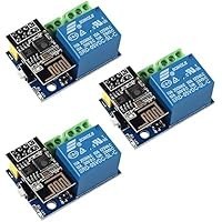 تصویر ماژول رله گیرنده وای فای بی سیم 3PCS ESP8266 ESP-01S سازگار با مجموعه باز کردن قفل کنترل از راه دور خانه هوشمند آردوینو 3PCS ESP8266 ESP-01S Wireless WiFi Transceiver Relay Module Compatible for Arduino Smart Home Remote Control Unlock Set