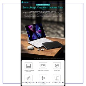 تصویر کیبورد مگنتی آیپد نسل 10 کوتسی Coteci Magic Keyboard For Ipad 10 64012 