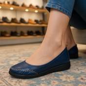 تصویر کفش کالج راحتی زنانه مدل نگین|سایز36-41|سورمه ای|pu 