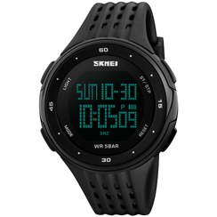 تصویر ساعت ورزشی دیجیتال مردانه با بند لاستیکی و ضد آب مدل 1219 برند skmei Men's Water Resistant Rubber Digital Sport Watch 1219