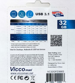 تصویر فلش مموری USB3.1 ویکومن 32 گیگابایت مدل VC366s ا Vicco VC366s Flash Memory USB 3.1 32GB Vicco VC366s Flash Memory USB 3.1 32GB