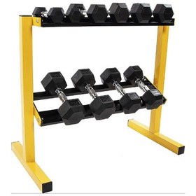 تصویر رک دمبل 2 طبقه خانگی Dumbbell rack 