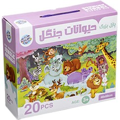 تصویر پازل بزرگ حیوانات جنگل 