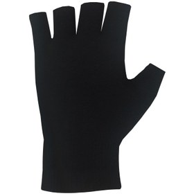 تصویر دستکش بافتنی پیکنیک مدل انگشتی - مشکی - XXL 