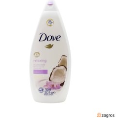 تصویر شامپو بدن کرمی داو حاوی عصاره نارگیل و گلبرگ یاسمین حجم 500 میلی لیتر Dove Coconut Milk Purely Pampering Body Wash