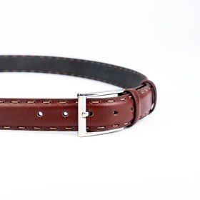 تصویر کمربند چرم دورو بغل دوخت 