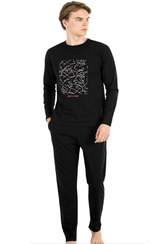 تصویر ست پیژامه مردانه فاق نرمال آستین بلند راسته | پیر کاردین Pierre Cardin PCEP6030 