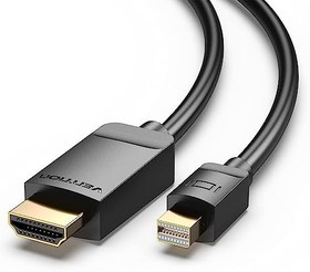 تصویر VENTION Mini Displayport to HDMI Cable (Thunderbolt to HDMI Compatible) Computer TV Adapter for PC Macbook HDTV Projector 1080P (6ft/2m) 