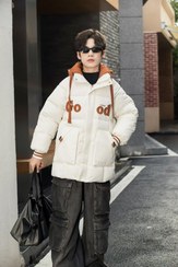 تصویر کاپشن پسرانه قواره بزرگ طرح GOOD 