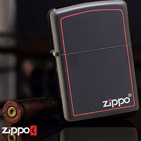 تصویر فندک زیپو مدل Zippo Black and Red کد 218ZB ا Zippo Black and Red 218 Lighter Zippo Black and Red 218 Lighter