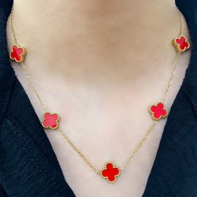 تصویر گردنبند ونکلیف قرمز مدل 07 