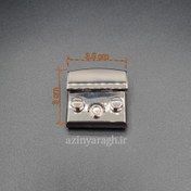 تصویر قفل کیف زنانه مدل فشاری رنگ نیکل 