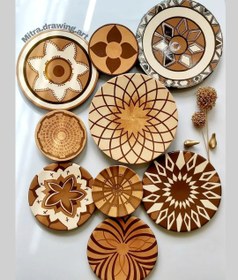 تصویر ست دیوار کوب نخودی خردلی قهوه‌ای 