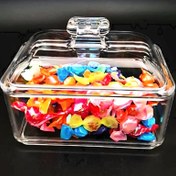 تصویر شکلات خوری و بیسکوییت خوری مربع اکرولیک کد 1360 