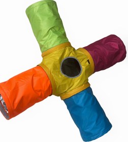 تصویر تونل رنگین کمانی گربه Rainbow Cat Tunnel