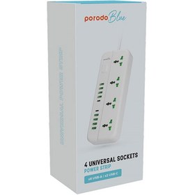 تصویر چند راهی برق و شارژر پرودو مدل 4Universal Sockets 