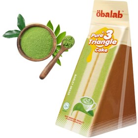 تصویر کیک ژاپنی مثلثی ماچا 