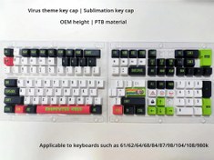 تصویر Keycap - در پوش کلید مکانیکال مدل Computer Virus (کیکپ) 