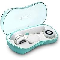 تصویر فیس واش ضد آب Fancii با سه سری مختلف Waterproof Facial Cleansing Spin Brush Set with 3 Exfoliating Brush Heads - Complete Face Spa System by Fancii - Advanced Microdermabrasion for Gentle Exfoliation and Deep Scrubbing