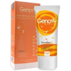 تصویر کرم ضد آفتاب بی رنگ ژنو بایوتیک SPF50 مناسب پوست چرب 