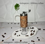 تصویر آسیاب قهوه دستی یونیک لایف طرح و رنگ چوبی Coffee grinder unique life