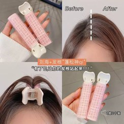 تصویر بیگودی فرق وسط کره ای big hair roll clip