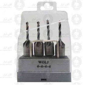 تصویر ست 4 عددی مته خزینه برند ولف 