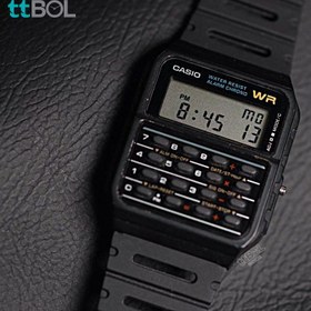 تصویر Casio CA53W سری Vintage | بانک اطلاعات | کرونومتر 1/100 SEC | مقاوم در برابر آب | ماشین حساب 8 رقمی | زمان دوگانه | رزین بند | مورد رزین | تقویم خودکار | زنگ روزانه | باتری 5 ساله Casio CA53W Vintage Series | Data Bank | 1/100 SEC Stopwatch | Water Resistant | 8 Digit Calculator | Dual Time | Resin Band | Resin Case | Auto Calendar | Daily Alarm | 5 Year Battery