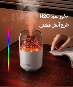 تصویر دستگاه بخور سرد H20 درجه یک چراغ دار همراه با کابل type c Air freshiner