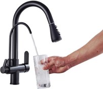 تصویر شیر ظرفشویی دوکاره هوادیائو مدل آبشاری با ۴ حالت کروم 