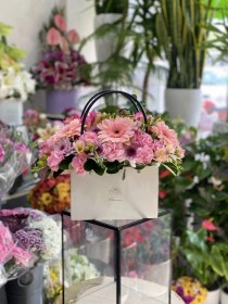 تصویر کیف گل کوچک صورتی 