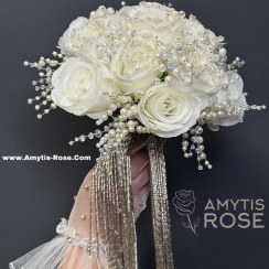 تصویر دسته گل عروس آمیتیس مدل ۱۰۱ 