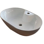 تصویر روشویی روکابینتی تورینو نقره ای نیم کت نوین سرام Torino Top Counter Basin