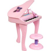تصویر اسباب بازی موزیکال مدل پیانو پایه دار و میکروفون کد 88022 