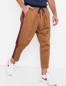 تصویر شلوار با نوار کناری به رنگ قهوه‌ای برند state 8 Side Striped Pants Brown