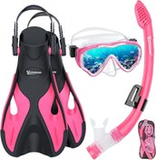 تصویر عینک و اسنورکل و فین غواصی Upgitnis سایز ۳۱-۳۶ 