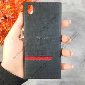 تصویر گارد گوشی Sony Xperia L1 ژله ای پشت پارچه ای لوگو سیلور 