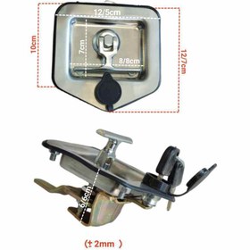 تصویر قفل اهرمی استیل برای درب جعبه ابزار تریلی 