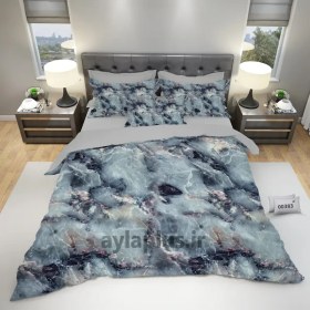 تصویر ست روتختی سه بعدی دو نفره 6 تکه کد 00383 3D bedding set for two, code 00383