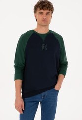 تصویر U.S. Polo Assn. سویشرت مردانه یقه خدمه با تناسب معمولی سبز تیره 50315420-VR079 U.S. Polo Assn. Erkek Bisiklet Yaka Regular Fit Koyu Yeşil İnce Sweatshirt 50315420-VR079