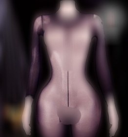 تصویر بادی زنانه سیاه فاق باز 