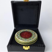 تصویر زعفران ۴ گرمی نگین باکس چرمی 