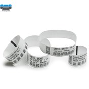 تصویر مچ بند بیمارستانی بزرگسال سفید زبرا Cartridge Wristband Hospital Adult White Zebra