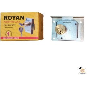 تصویر قفل کمد دو پله تمام برنجی رویان مدل 1123 