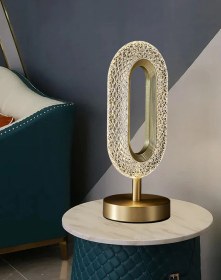 تصویر چراغ رو میزی تزئینی سه حالته کرونی | CRONY Crystal Table Lamp Three-color 