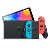 تصویر خرید نینتندو سوییچ اولد - جوی کان قرمز/آبی Nintendo Switch OLED with Neon Blue and Neon Red Joy-Con