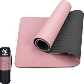 تصویر RIGID FITNESS 6mm Anti-Slip TPE Yoga Mat with Carry Bag - Knee Support Non-Slip Exercise Mat Lightweight Training Mat for Yoga Pilates Fitness Home Workouts - Workout Mat - 183 66cm - ارسال 15 الی 20 روز کاری 