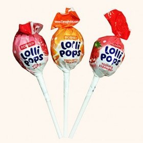 تصویر آبنبات چوبی روشن مخلوط چند میوه بسته 48 عددی roshen lollipops fruit mixed 48pcs