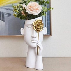 تصویر گلدان احساس - مشکی و طلایی 