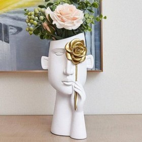 تصویر گلدان احساس - مشکی و طلایی 